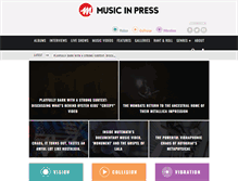 Tablet Screenshot of musicinpress.com